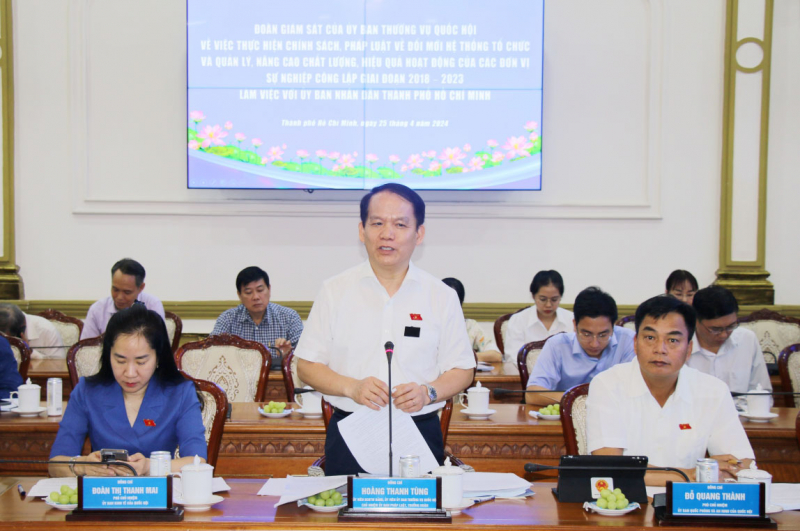 Đoàn giám sát của Ủy ban Thường vụ Quốc hội làm việc với UBND TP. Hồ Chí Minh -0