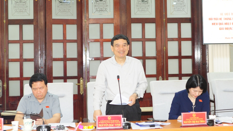 Đoàn giám sát của Ủy ban Thường vụ Quốc hội làm việc với UBND tỉnh Thừa Thiên Huế -0