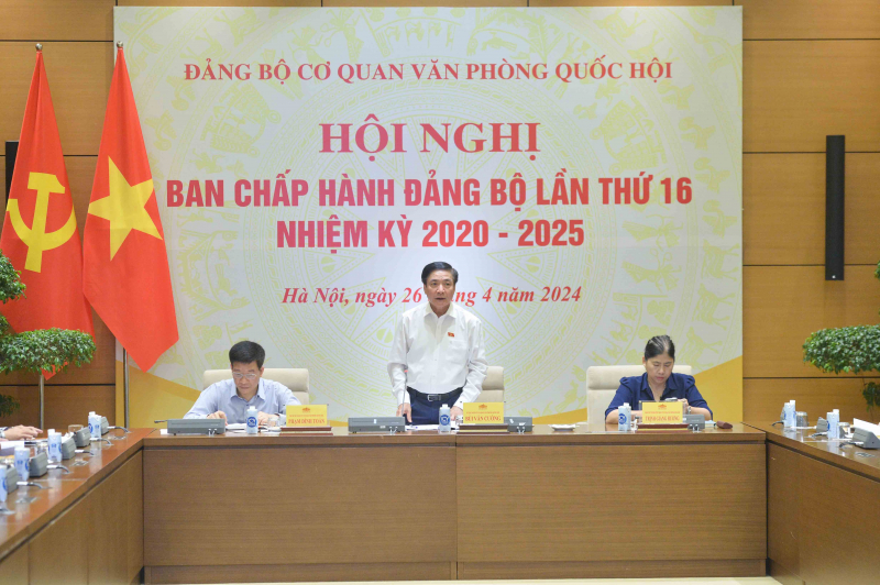 Đảng bộ cơ quan Văn phòng Quốc hội tổ chức Hội nghị Ban Chấp hành lần thứ 16 -1