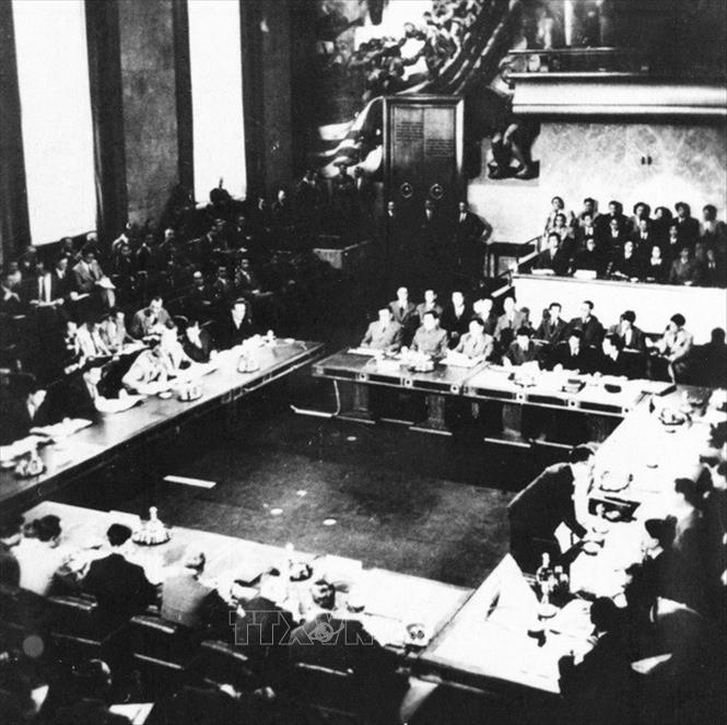 Toàn cảnh Hội nghị Geneva về Đông Dương tại Thụy Sỹ (năm 1954) Ảnh Tư liệu TTXVN