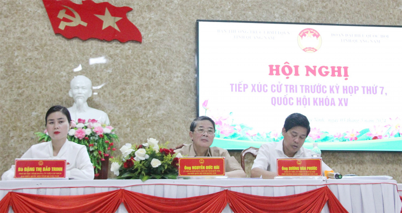 Phó Chủ tịch Quốc hội Nguyễn Đức Hải tiếp xúc cử tri tại huyện Phú Ninh, Quảng Nam -0