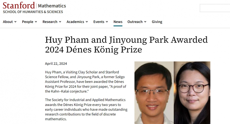 Nhà toán học 28 tuổi người Việt đoạt giải thưởng Dénes König -0