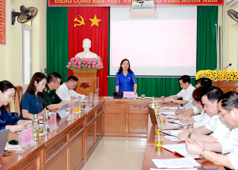 Đoàn ĐBQH tỉnh Hà Giang làm việc với Ban Dân tộc tỉnh trước Kỳ họp thứ Bảy, Quốc hội Khóa XV -0