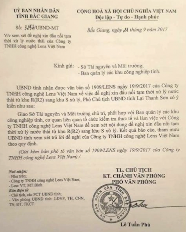 Bài 1: Công ty TNHH Công nghệ Lens Việt Nam vi phạm quy mô lớn trên địa bàn tỉnh Bắc Giang -0