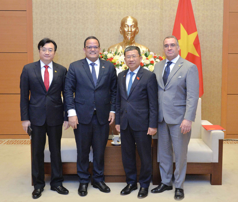 Chủ nhiệm Ủy ban Đối ngoại Vũ Hải Hà tiếp Đại sứ Dominica tại Việt Nam -0