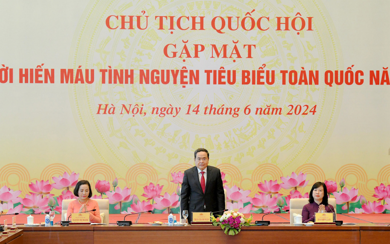 Chủ tịch Quốc hội Trần Thanh Mẫn gặp mặt người hiến máu tình nguyện tiêu biểu toàn quốc -0