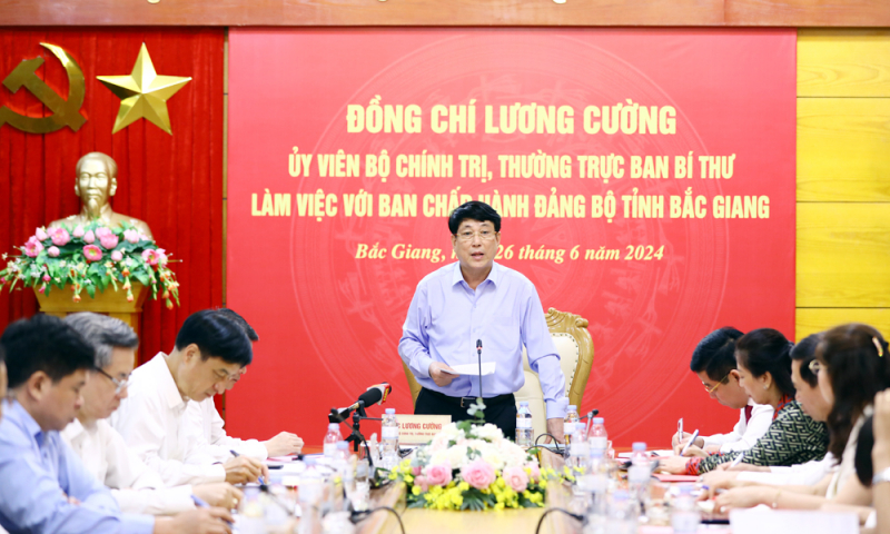 Thường trực Ban Bí thư làm việc với Ban Chấp hành Đảng bộ tỉnh Bắc Giang -0