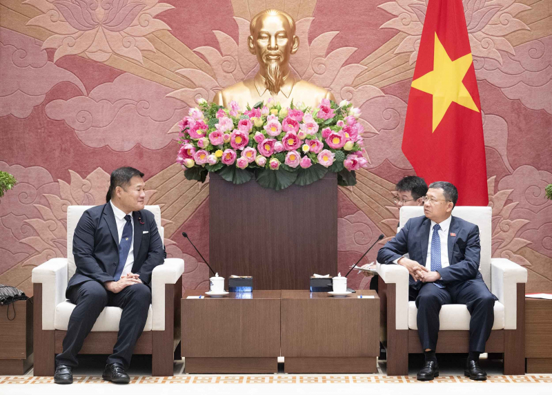 Chủ nhiệm Ủy ban Đối ngoại Vũ Hải Hà tiếp Chủ tịch Liên minh NSHN Nhật Bản - Việt Nam của đảng Duy Tân, Nhật Bản