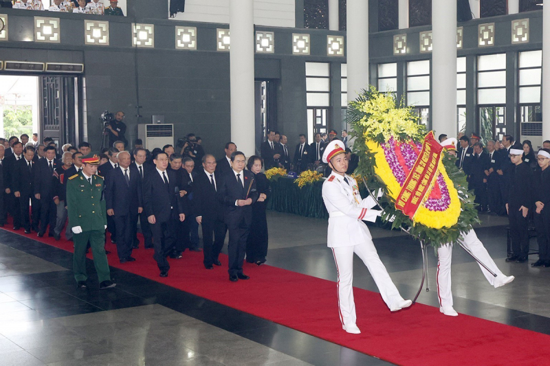 Lãnh đạo Đảng, Nhà nước, Mặt trận Tổ quốc Việt Nam viếng Tổng Bí thư Nguyễn Phú Trọng -3